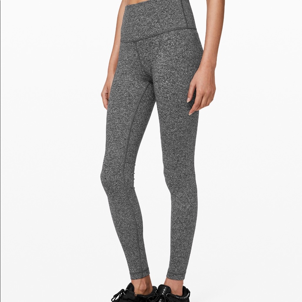 Grey Lululemon High-Rise Wunder Under Leggings